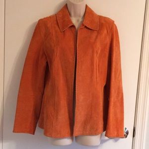 Suede coral jacket stunning coldwater creek